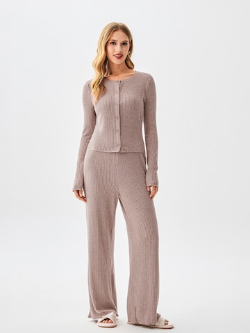 Cupshe - Pijama 'Long Sleeve' em cinzento