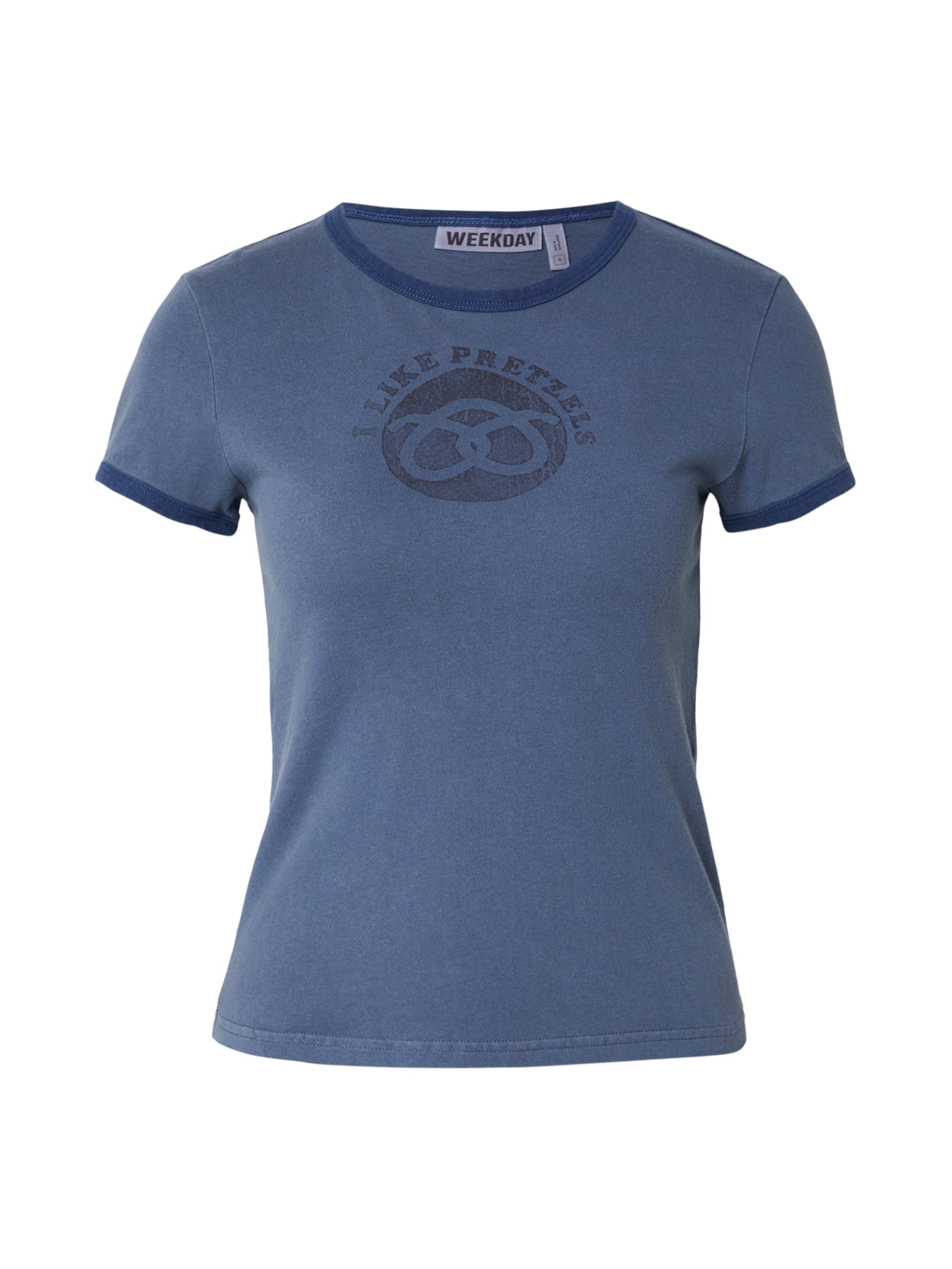 T-shirt WEEKDAY en bleu : devant