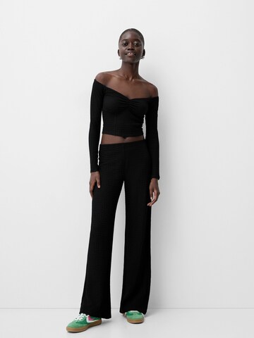 Bershka Wide leg Trousers in Black