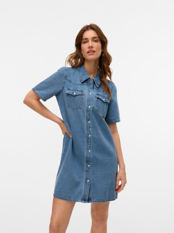 VERO MODA Blousejurk 'AUSTIN' in Blauw: voorkant