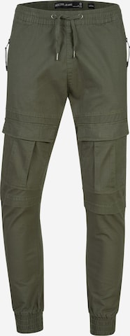 INDICODE JEANS Cargobroek 'Dennis' in Groen: voorkant