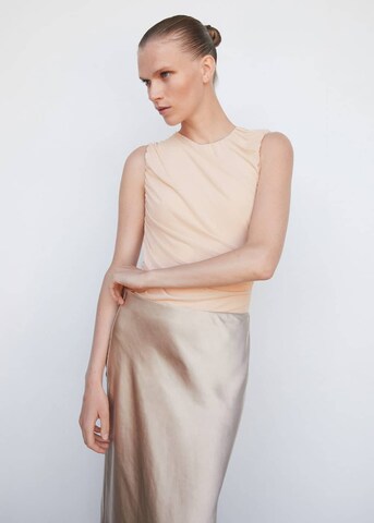 MANGO Bodysuit in Beige: front