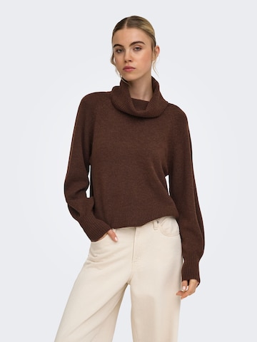 Pull-over 'ONLOLIVIA' ONLY en marron : devant