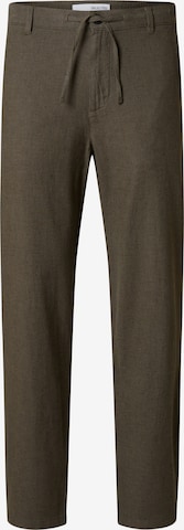Slimfit Pantaloni chino 'SLHBRODY' di SELECTED in verde: frontale