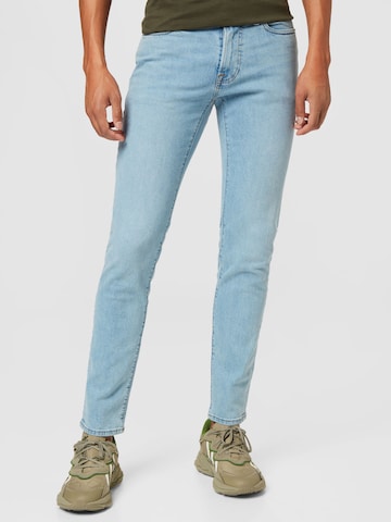 Abercrombie & Fitch Slimfit Jeans in Blauw: voorkant