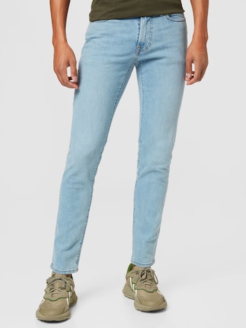 Coupe slim Jean Abercrombie & Fitch en bleu : devant