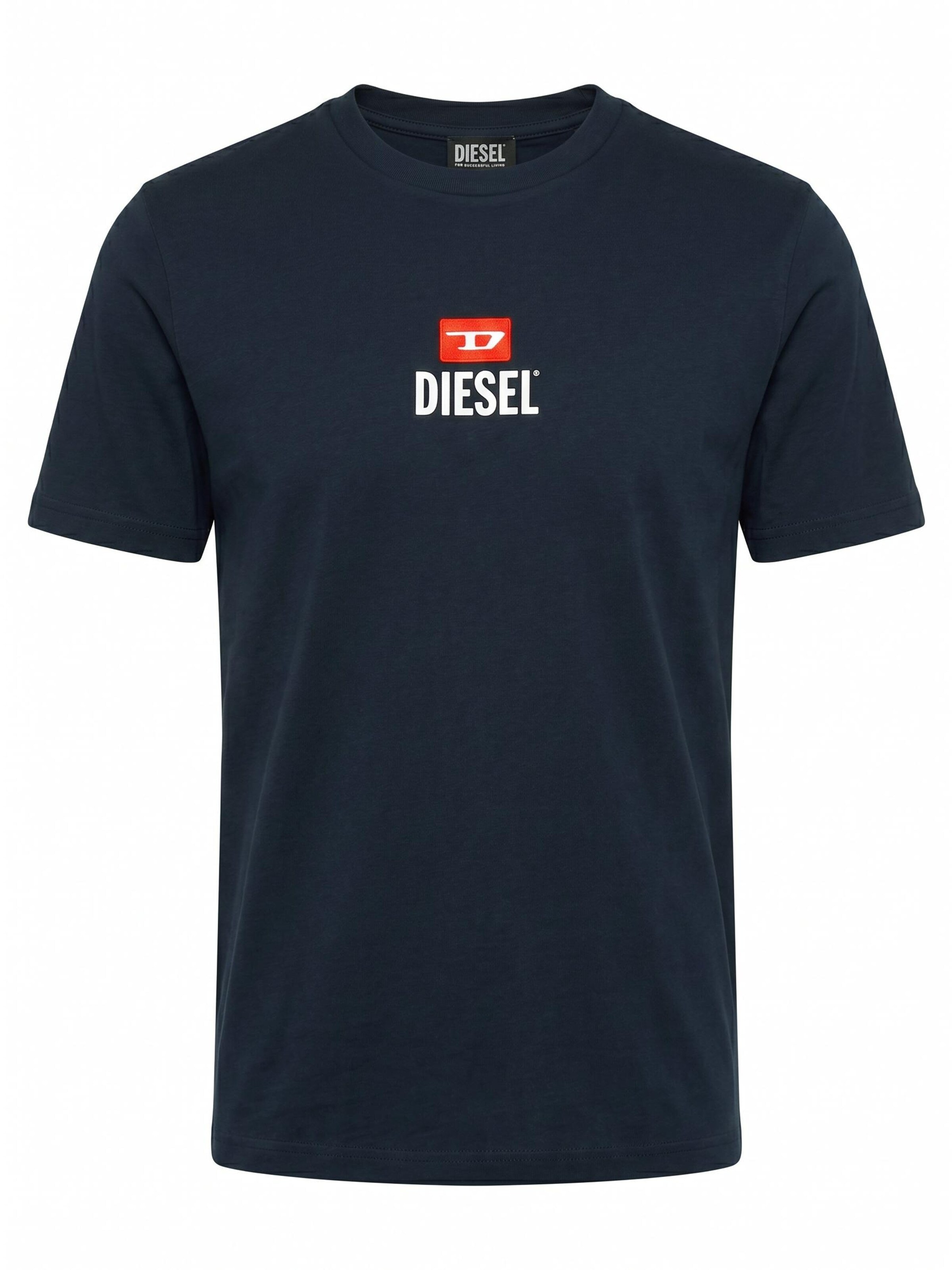 DIESEL - Camisa 'T-JUST SMALL-NEW D LOGO' em azul: frente