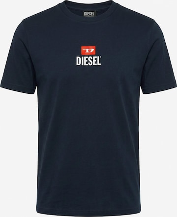 DIESEL - Camisa 'T-JUST SMALL-NEW D LOGO' em azul: frente