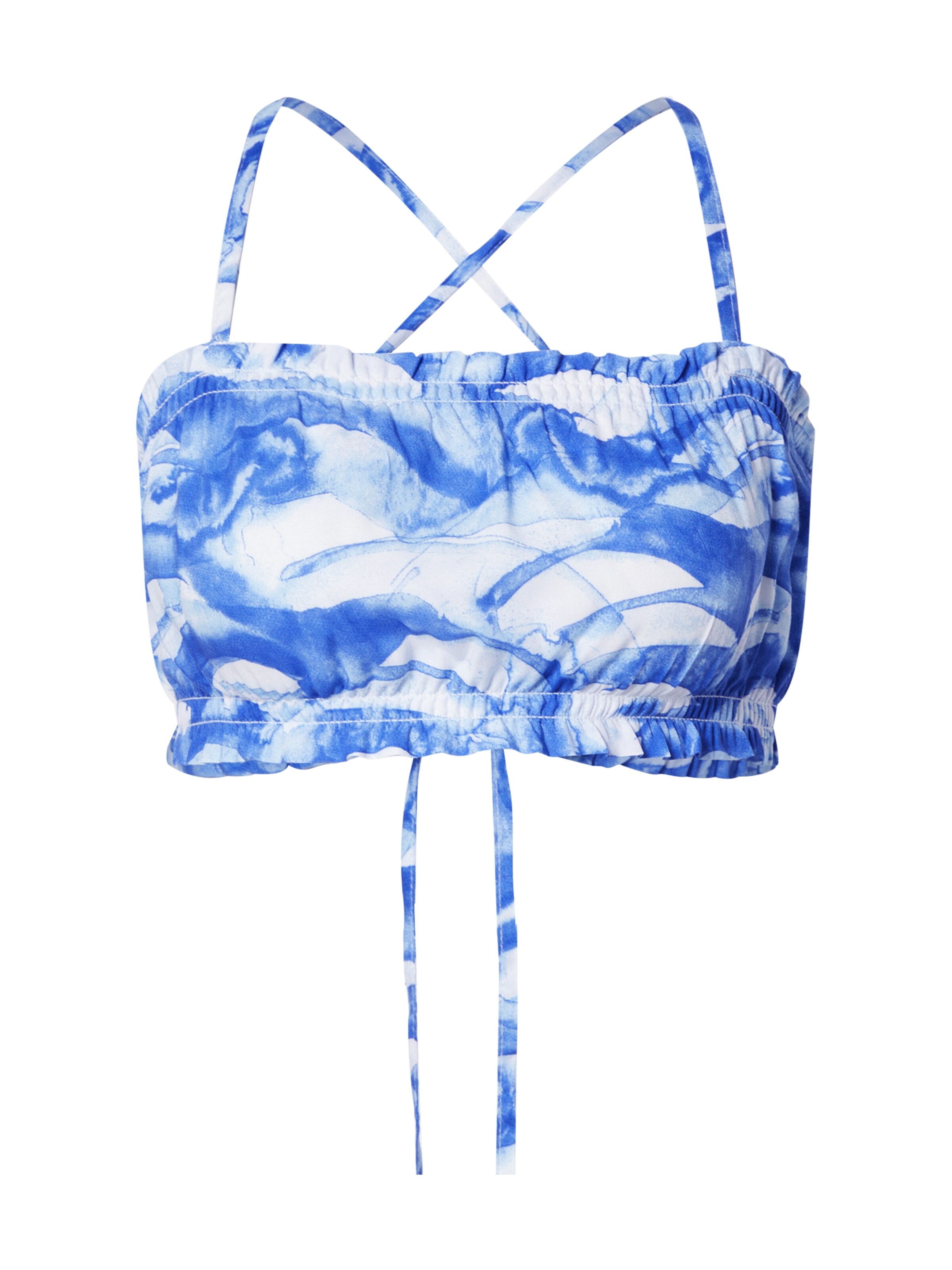 Monki - Top en azul: frente