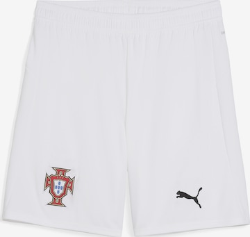 Regular Pantalon de sport 'Portugal 2025' PUMA en blanc : devant