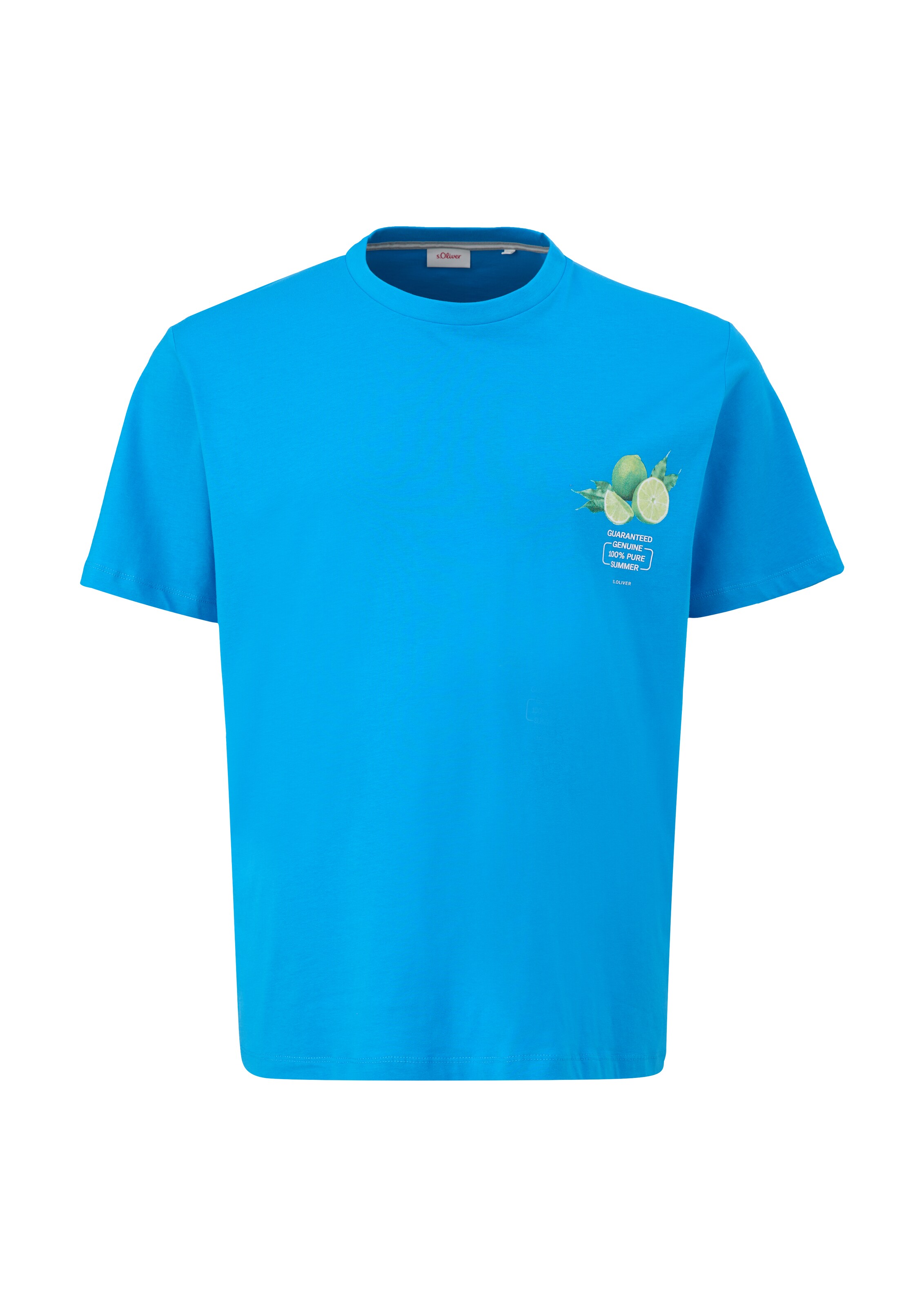 s.Oliver Men Big Sizes Shirt in Blue: front