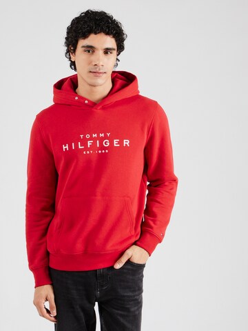 TOMMY HILFIGER Μπλούζα φούτερ σε κόκκινο: μπροστά