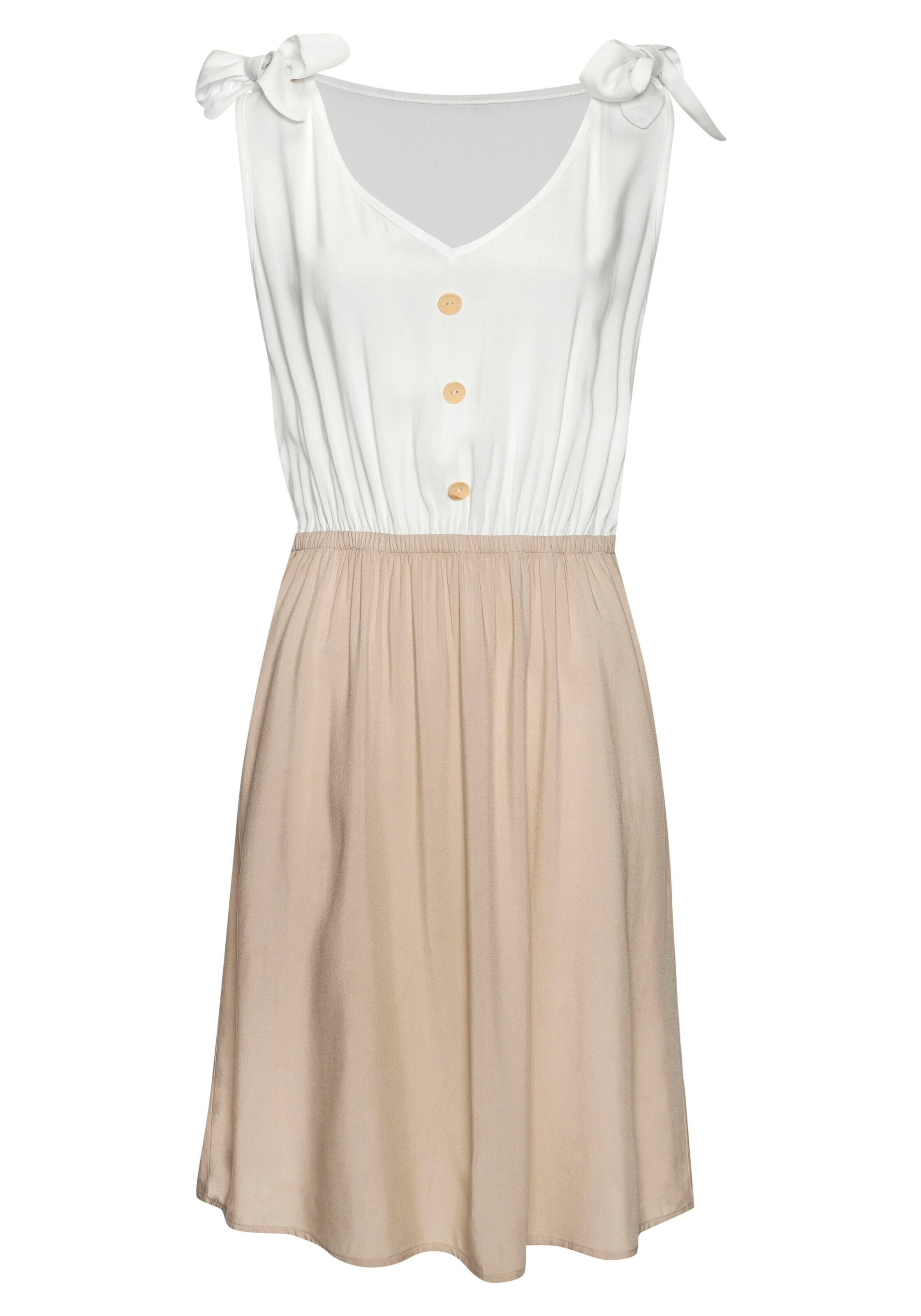 LASCANA - Vestido de verano en marrón: frente