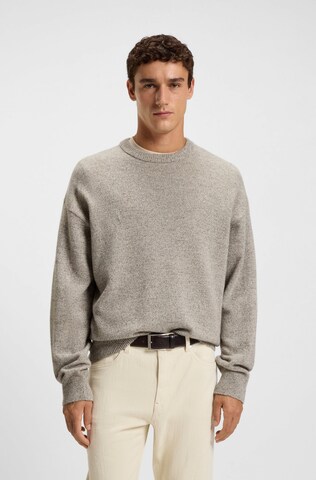 BOSS Sweater 'C-Hercole' in Beige: front