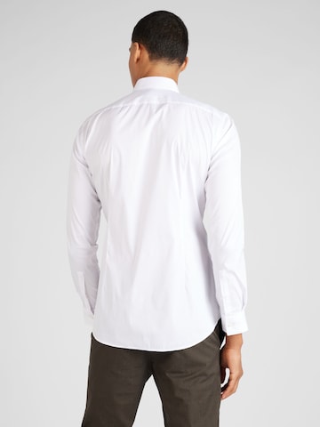 BOSS Black Slim Fit Риза 'P-Ray' в бяло
