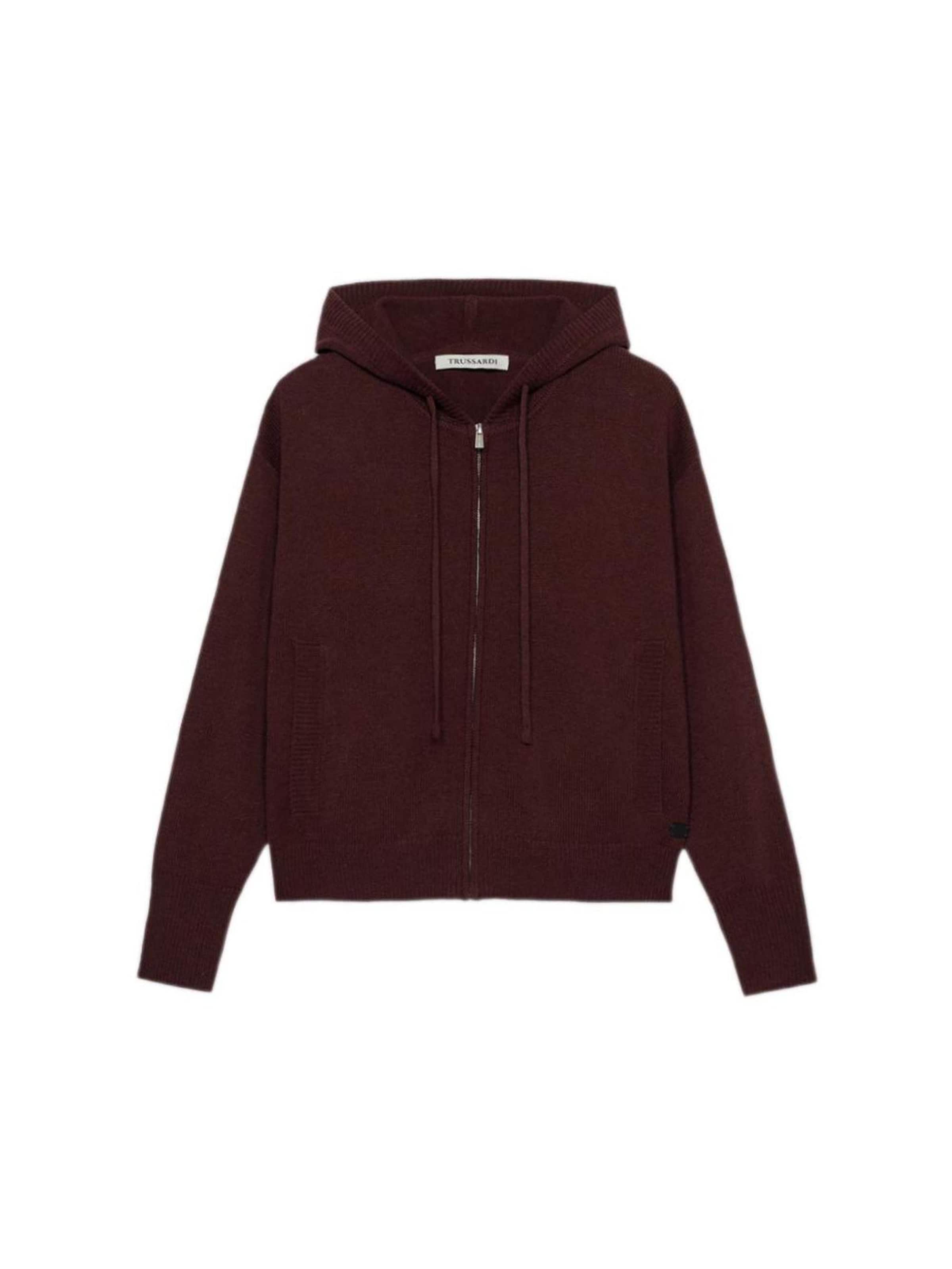 Trussardi Gebreid vest in Bruin: voorkant