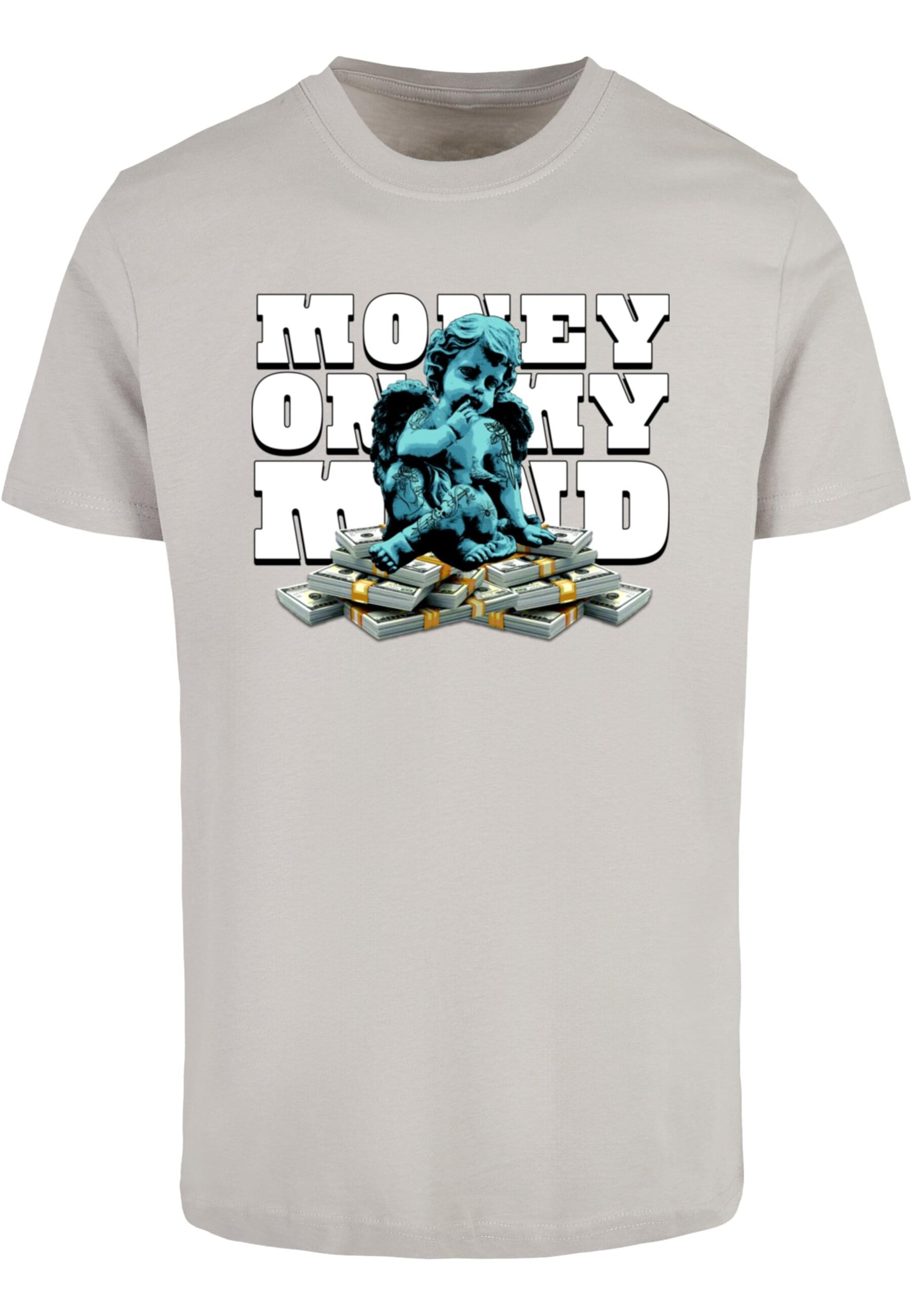 Mister Tee Póló 'Money On My Mind' - szürke: elől