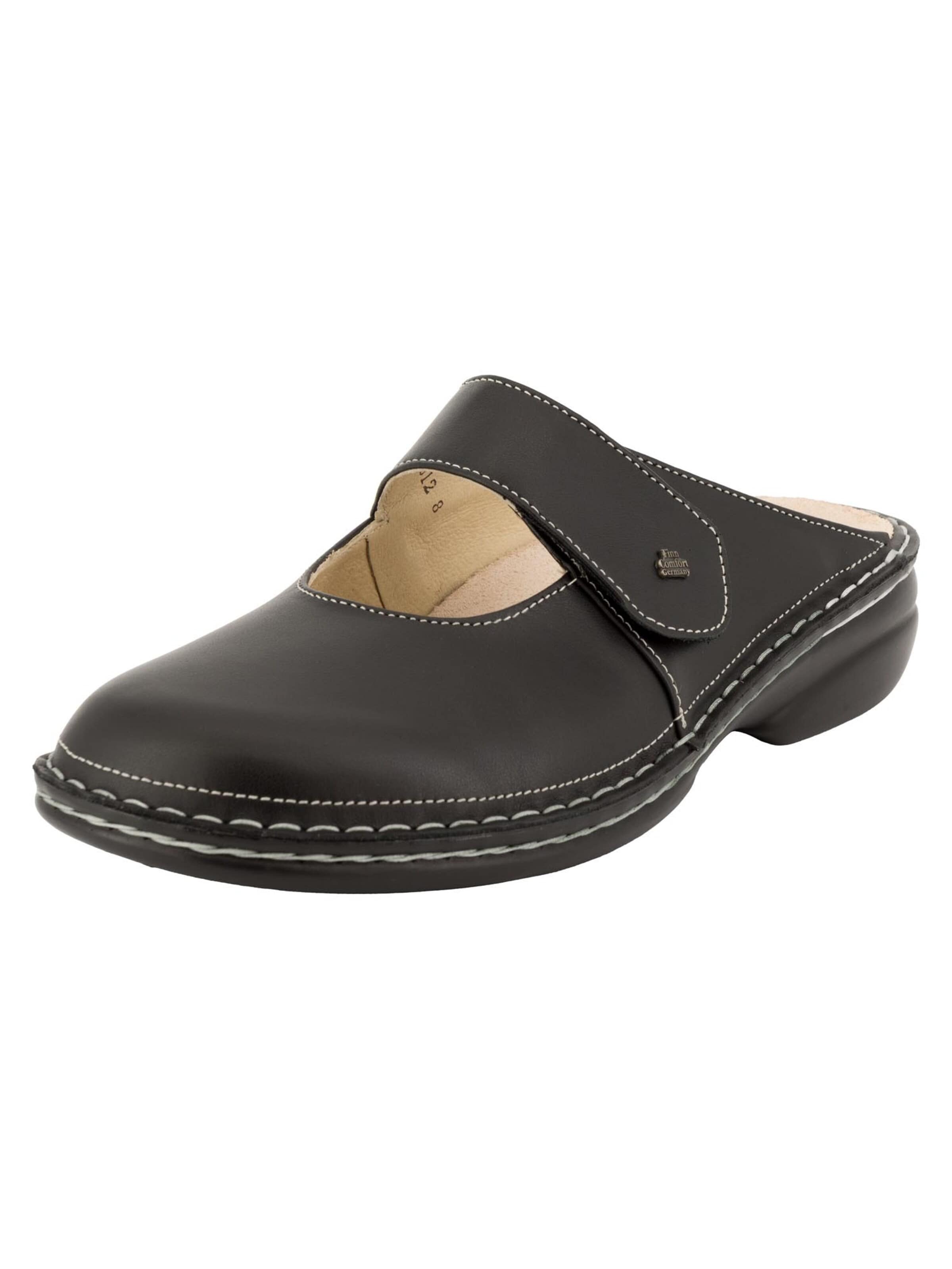 Finn Comfort Mule 'STANFORD' in Black: front