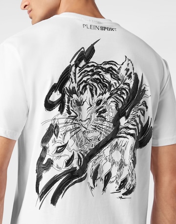T-Shirt 'Tiger' Plein Sport en blanc