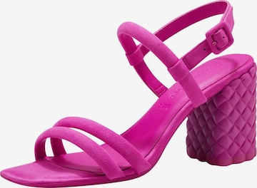 Sandales TAMARIS en rose : devant