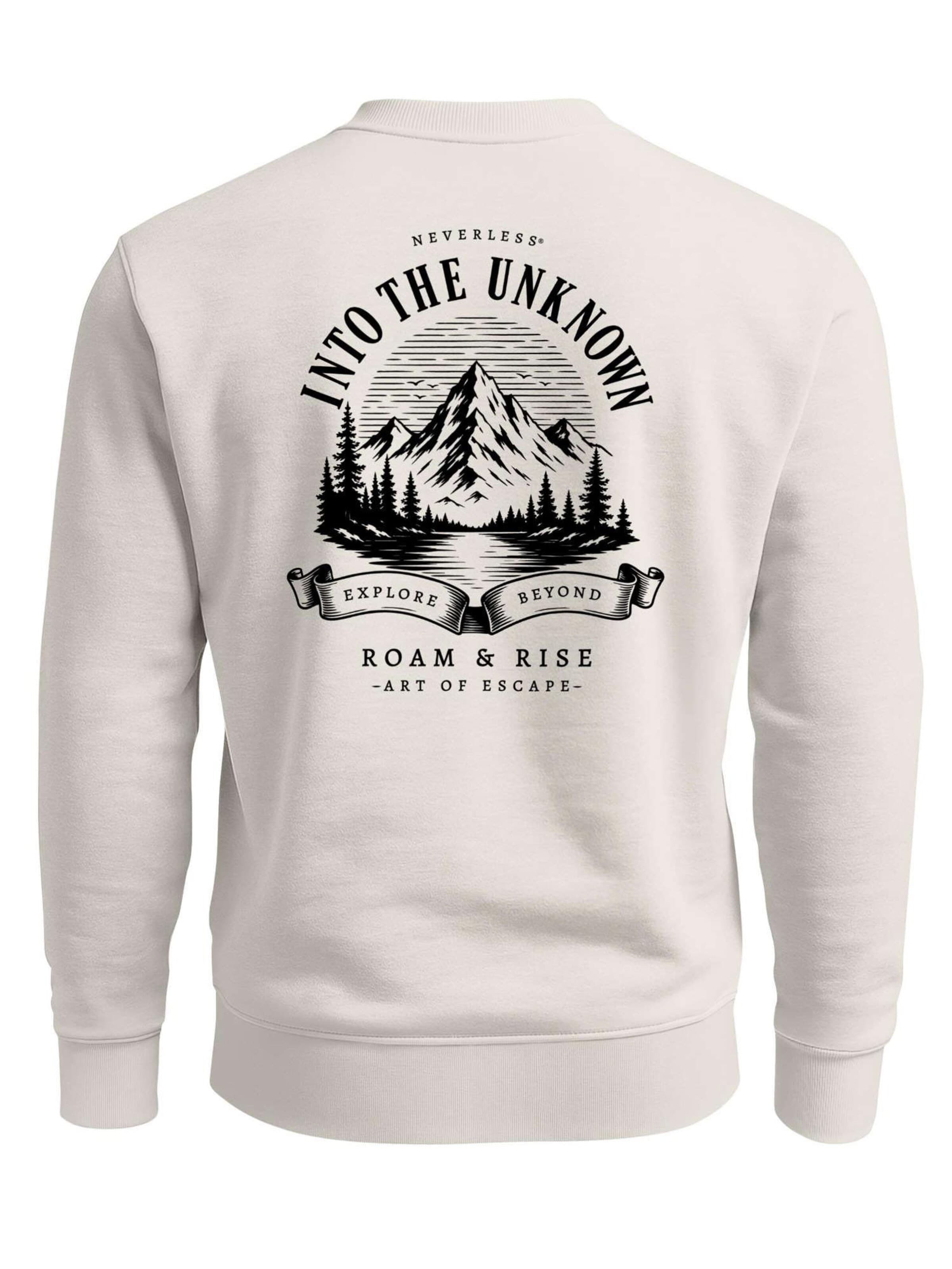 Neverless Sweatshirt 'Into the Unknown' in Beige: front