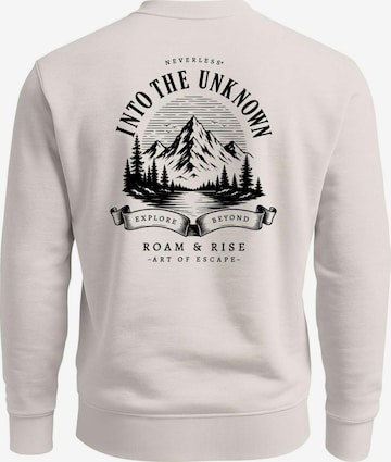 Neverless Sweatshirt 'Into the Unknown' in Beige: front