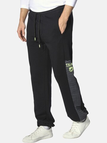 Jan Vanderstorm Tapered Pants 'Kolfinur' in Black: front