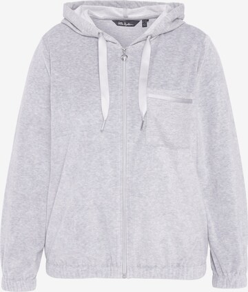 Ulla Popken Zip-Up Hoodie in Grey: front