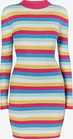 MYMO Πλεκτό φόρεμα 'Biany' σε ανάμεικτα χρώματα: μπροστά