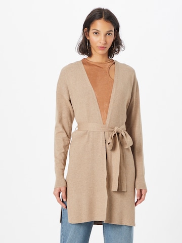 ESPRIT Knit Cardigan in Beige: front