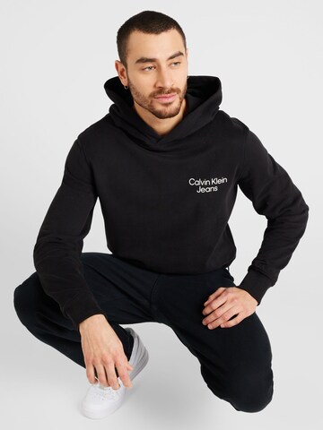 Calvin Klein Jeans Sweatshirt 'ECLIPSE' in Schwarz