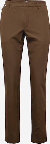 BOSS Black Chino Pants 'Kaito' in Brown: front