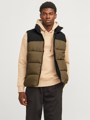 JACK & JONES Vest 'JJMOON' in Brown: front