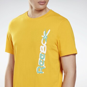 T-Shirt fonctionnel Reebok en jaune