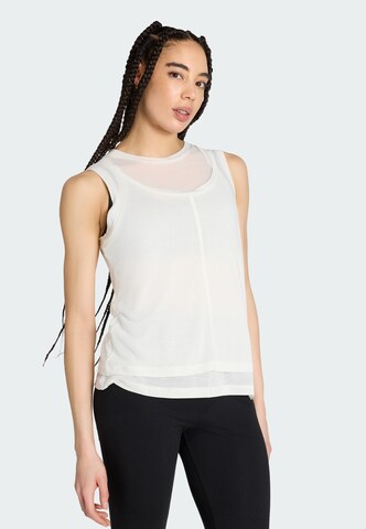 Top sportivo 'Soft Lux' di ADIDAS SPORTSWEAR in bianco: frontale