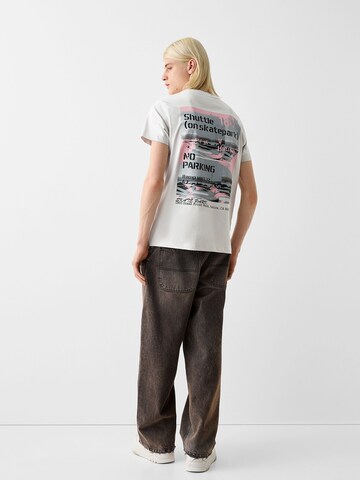 Bershka T-Shirt in Grau