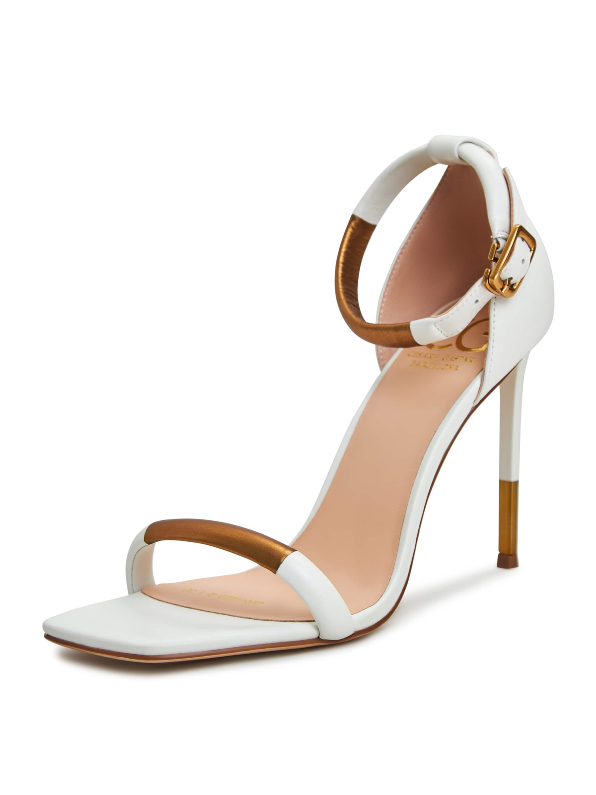 CESARE GASPARI Sandal in White: front