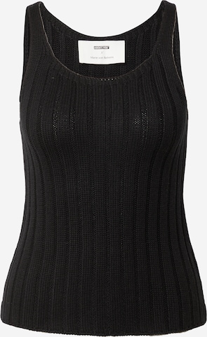 ABOUT YOU x Marie von Behrens Knitted Top 'Ronja' in Black: front