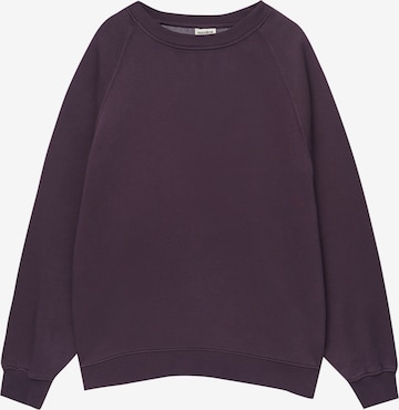 Pull&Bear Sweatshirt in Purple: front