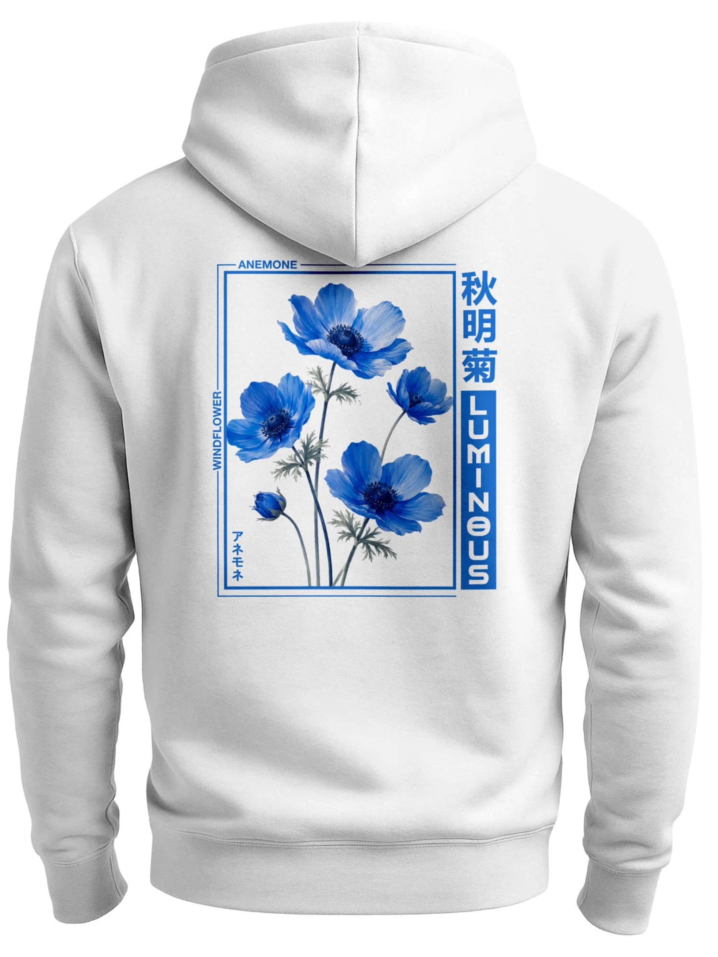 Neverless Sweatshirt 'Blumen' in White: front