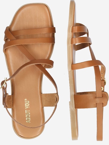 ABOUT YOU Sandals 'Zoey' in Brown