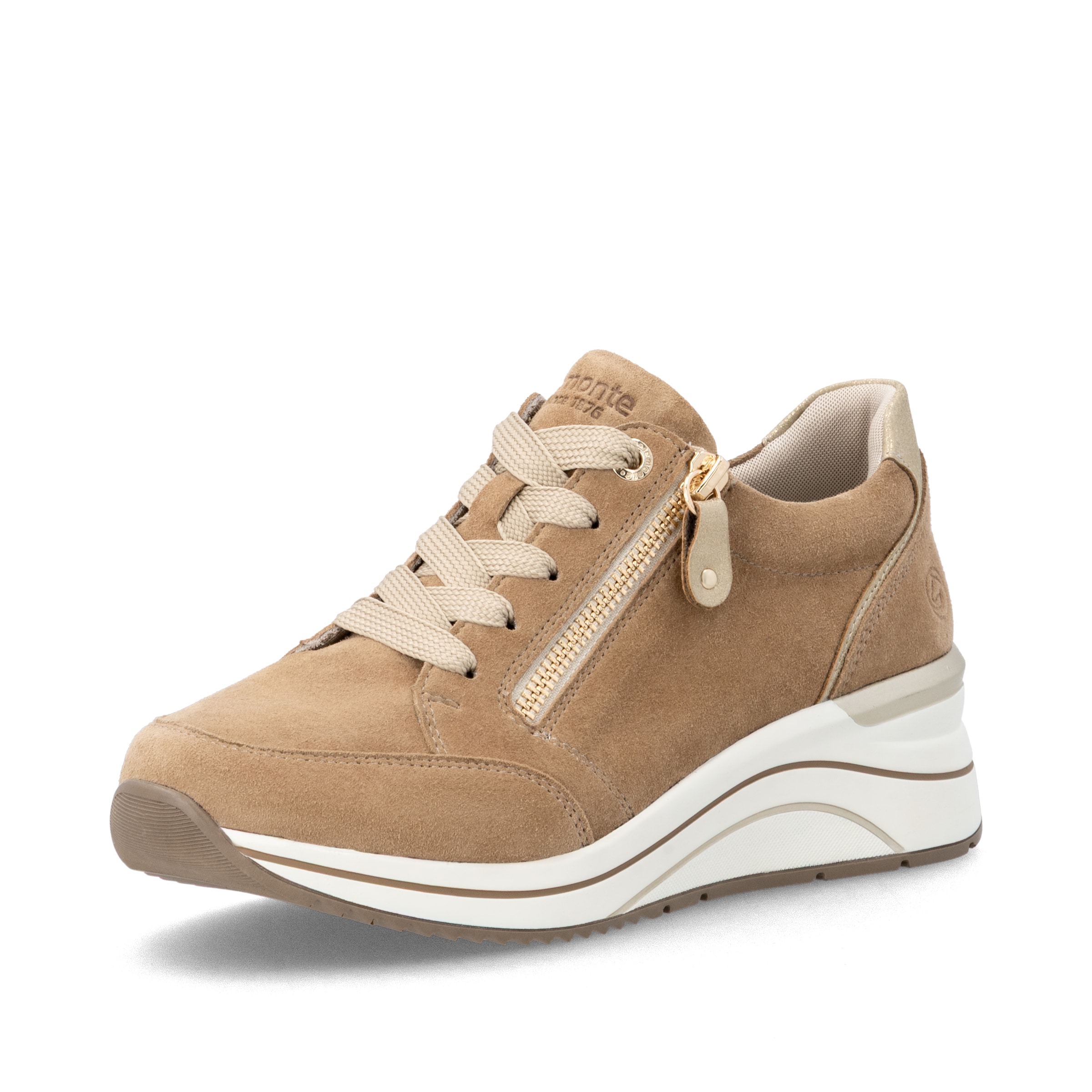 Baskets basses REMONTE en beige : devant