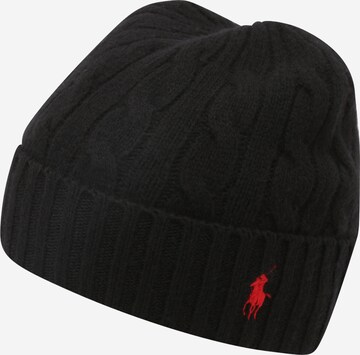 Bonnet Polo Ralph Lauren en noir : devant