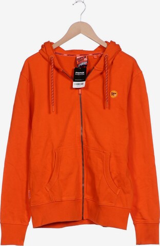 Superdry Sweatshirt & Zip-Up Hoodie in XL in Orange: front