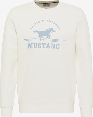 MUSTANG Sweatshirt in White: front