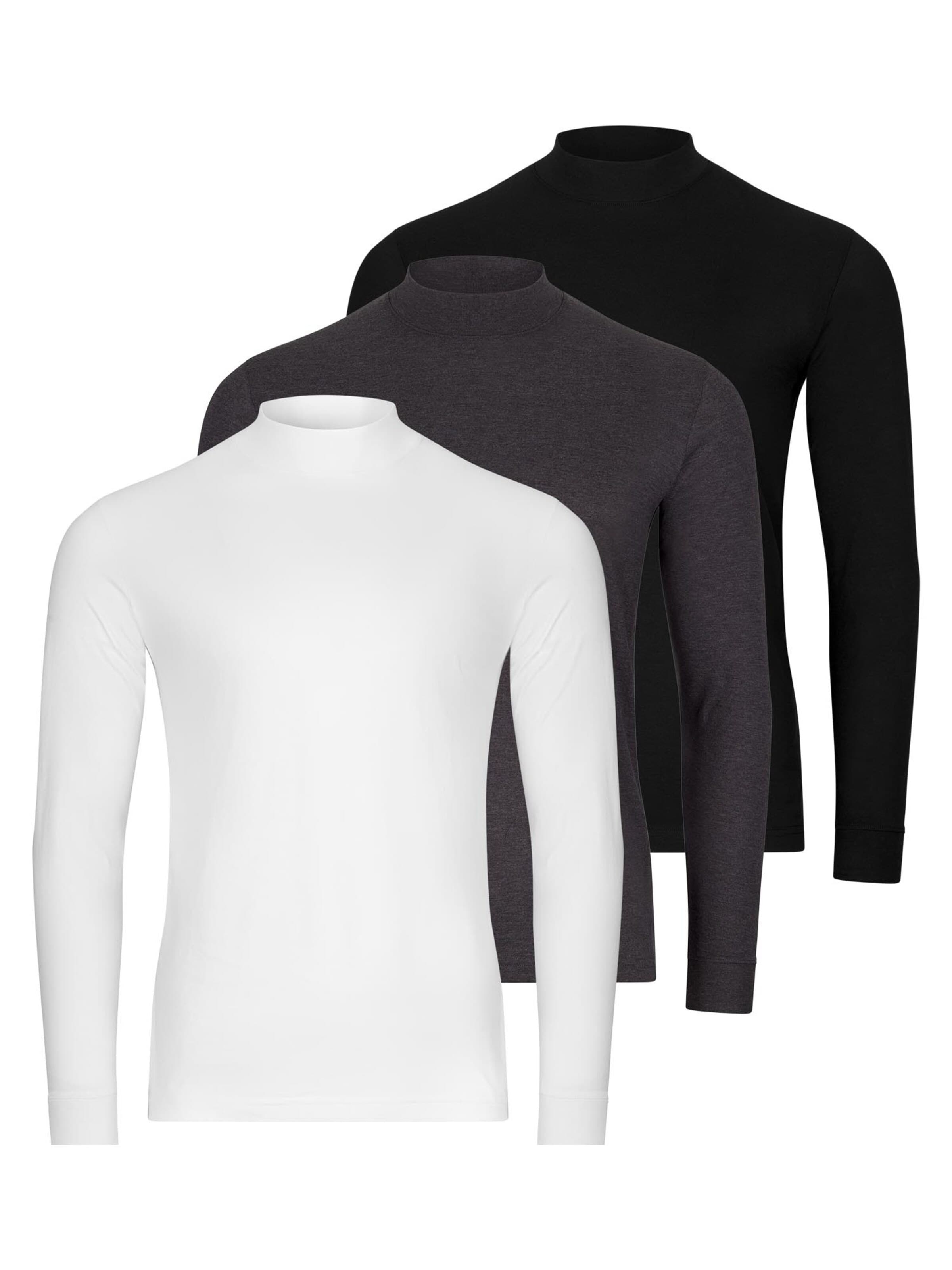 Ragman Shirt 'Basic' in Zwart: voorkant