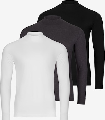 Ragman Shirt 'Basic' in Zwart: voorkant