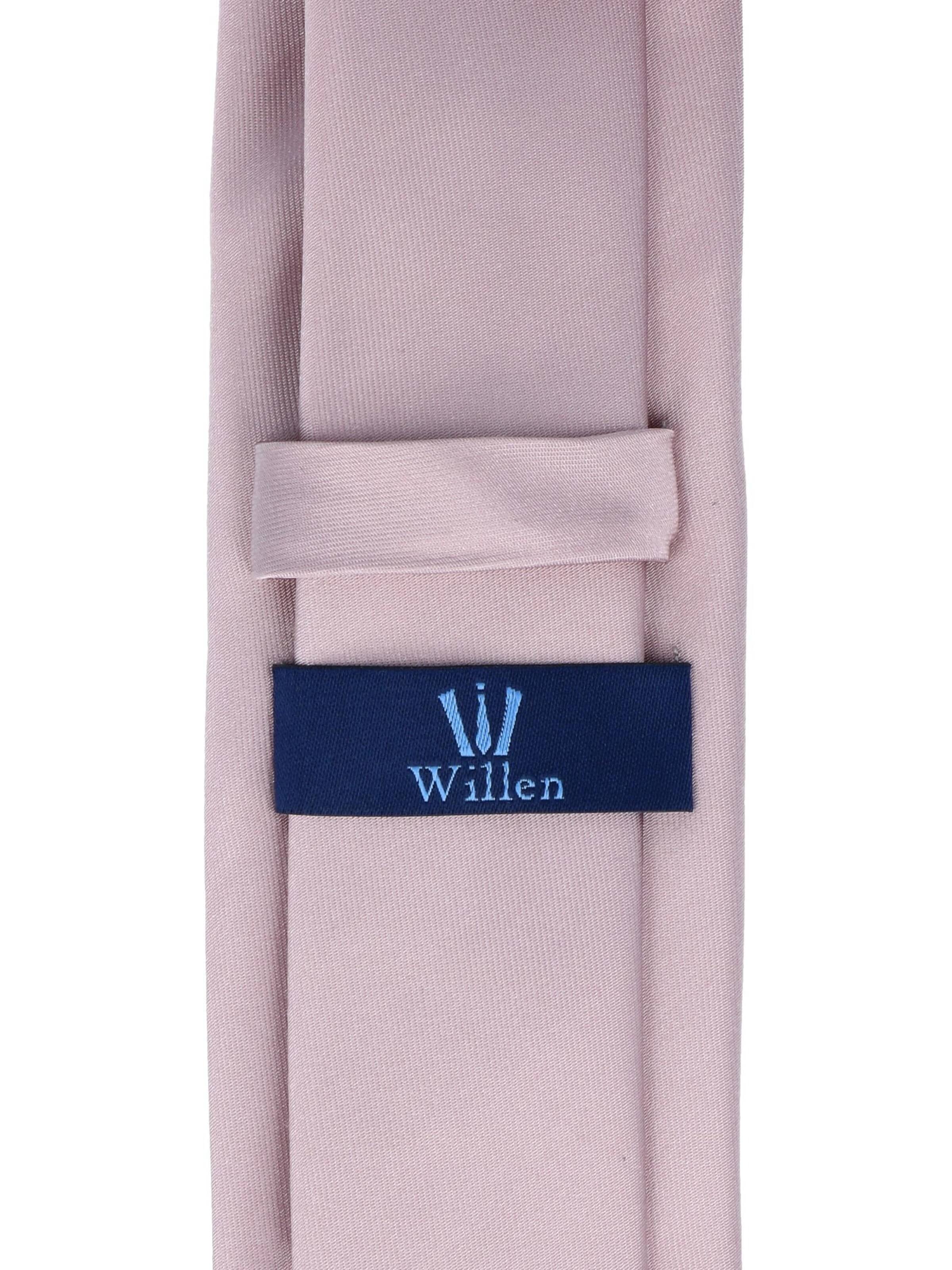 WILLEN Tie 'Uni de Luxe' in Pink
