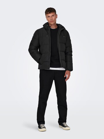 Only & Sons Winter jacket 'Melvin' in Black