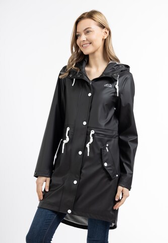 ICEBOUND Raincoat in Black: front